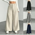 thumbnail image 1 of XPMWRP Gaucho Pants for Women Corduroy Wide Leg Palazzo Culottes Bottoms Work Trousers Loose Fit Dressy Casual Office Elastic Waist Blue L, 1 of 9