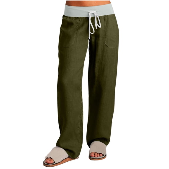 XPMWRP Low Rise Cargo Pants for Women Casual Lightweight Straight Wide Leg Pants Y2K Fashion Trendy Trousers Work Hiking Pant Army Green XXL