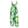 thumbnail image 1 of XPMWRP Plus Size Jumpsuits for Women Fashion Floral Printed Overalls Sleeveless Adjustable Strap Casual Bib Jumpsuit with Pockets Green M, 1 of 5