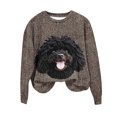 thumbnail image 1 of XPMWRP Women's Christmas Dog 3D Print Crewneck Sweatshirts Thick Needle Long Sleeve Pullover Fall Winter Loose Casual Clothes Brown XXL, 1 of 4