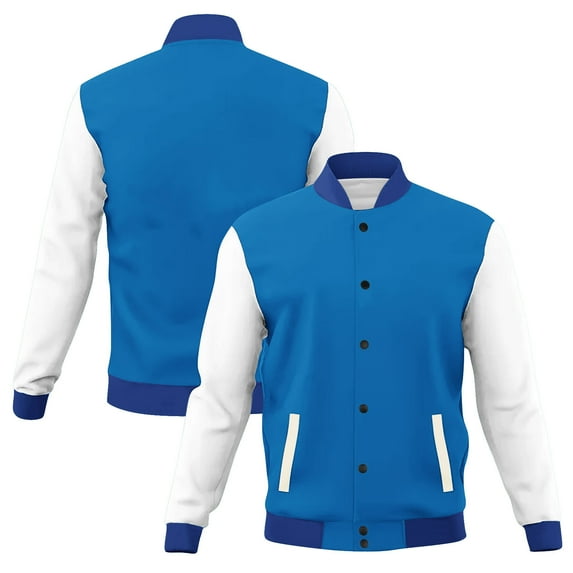 XPMWRP Women's Colorblock Button Jacket Loose Casual Long Sleeve Coat Outerwear Lightweight Fall Winter Trendy Jacket with Pockets Blue XL