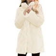thumbnail image 1 of XPMWRP Women's Faux Fur Casual Long Jacket Long Sleeve Open Front Coat Soft Comfortable Solid Fashionable Coat Winter Soft Warm Trendy Coats Beige XXXL, 1 of 5