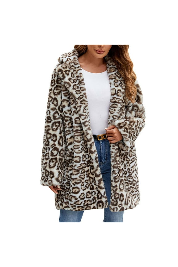 Women's Faux Fur Trendy Coats Open Front Fleece Long Sleeve Notch Lapel Jacket Warm Winter Fashion Casual Coats Yellow L