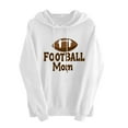 thumbnail image 1 of XPMWRP Women's Football Printed Hoodies Sweatshirt Casual Long Sleeve Pullover Tops Loose Winter Warm Comfortable Sweatshirt White XL, 1 of 3
