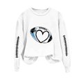 thumbnail image 1 of XPMWRP Women's Game Day Fashion Sweatshirts Football Graphic Printed Pullover Tops Casual Crew Neck Long Sleeve Sweatshirt Funny Shirts White XXL, 1 of 4