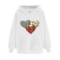 thumbnail image 1 of XPMWRP Women's Heart Graphic Print Hoodie Sweatshirts Long Sleeve Oversized Pullover Casual Loose Fit Fall Winter Sweatshirts White XL, 1 of 5