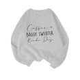 thumbnail image 1 of XPMWRP Women's Letter Printed Casual Sweatshirt Fall Winter Warm Loose Crew Neck Long Sleeve Pullover Classic Everyday Clothes Gray XL, 1 of 3