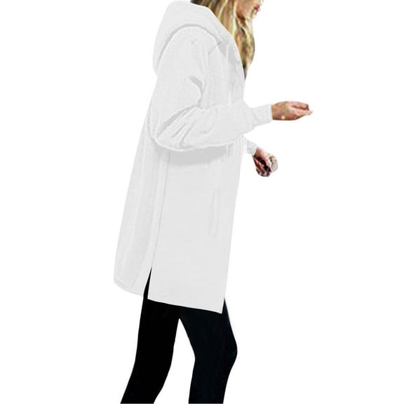 XPMWRP Women's Packable Lightweight Quilted Oversized Solid Color Zip up Quilted Hooded Coat Winter Jacket with Pockets White XL