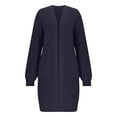 thumbnail image 1 of XPMWRP Women's Solid Color Lightweight Coats Long Sleeve Cardigans Casual Soft Open Front Sweater with Pockets Blue S, 1 of 4