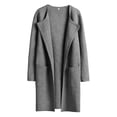thumbnail image 1 of XPMWRP Women's Solid Color Lightweight Fleece Coats Long Sleeve Cardigans Casual Soft Open Front Wind Resistant Sweater Gray L, 1 of 5