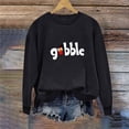 thumbnail image 1 of XPMWRP Women's Thanksgiving Letter Graphic Print Sweatshirts Long Sleeve Crew Neck Pullover Oversized Fall Winter Warm Sweatshirt Black L, 1 of 4