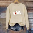 thumbnail image 1 of XPMWRP Women's Thanksgiving Letter Graphic Print Sweatshirts Long Sleeve Crew Neck Pullover Oversized Fall Winter Warm Sweatshirt Yellow M, 1 of 4