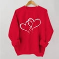 thumbnail image 1 of XPMWRP Women's Valentine's Day Sweatshirts Cute Heart Printed Vintage Pullovers Casual Long Sleeve Crew Neck Holiday Tops Red XL, 1 of 6