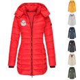 thumbnail image 1 of XPMWRP Women's Waterproof Long Puffer Jacket Plus Size Thickened Quilted Down Jacket Warm Winter Zip Up Coat with Hood Yellow XXL, 1 of 6