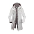 thumbnail image 1 of XPMWRP Women's Waterproof Windbreaker Parka Hoodies Solid Color Coats Plus Size Zip Up Rain Jackets Lightweight Raincoat with Pockets White XL, 1 of 8