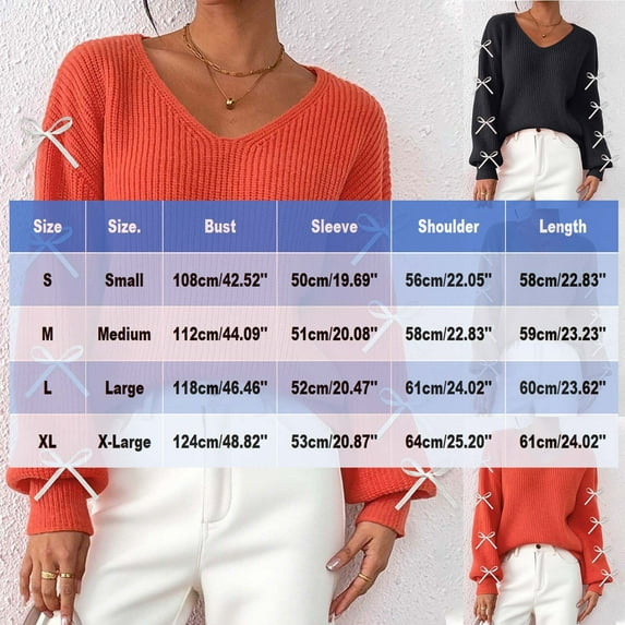 XPMWRP Women's Winter Warm Solid Color Sweaters Long Sleeve Pullover Casual Bow Chunky Knit Oversized Cute Sweater Yellow XL