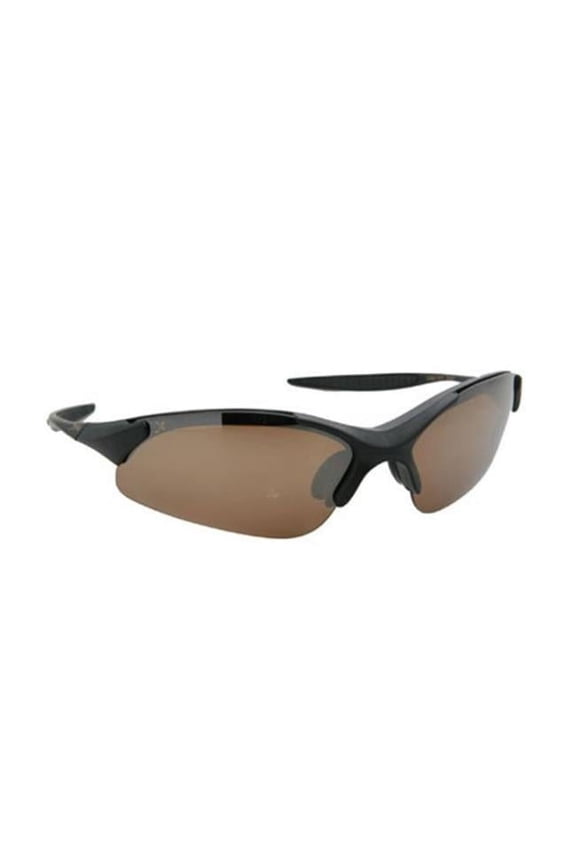 X3667PCP AMBER Gator Polarized Rimless Sunglasses - Matte Black - Amber Lens