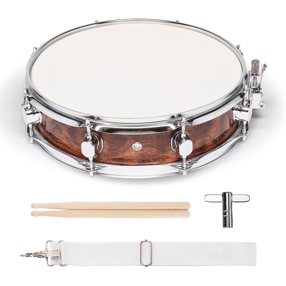 XPOPR 13'' x 3.5'' Snare Drum Set, Snare Drum Kit for Students with Premium Material, Excellent Sound, Classic Appearance - Tiger Stripes