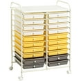 thumbnail image 1 of XPOPR  20-Drawer Rolling Storage Cart, Multifunctional Art Craft Organizer Cart, Mobile Utility Storage Cart with Removable Drawers & Lockable Wheels, Craft Cart for Home Office School, Yellow, 1 of 10