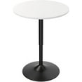 thumbnail image 1 of XPOPR 23.5'' Round Bar Table, Adjustable Range  Wood Pub Table with Black Leg and Base for Living Room Dining Room Bar Cocktail Table White Black, 1 of 9