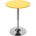 thumbnail image 1 of XPOPR 23.5'' Round Bar Table, Adjustable Range  Wood Pub Table with Black Leg and Base for Living Room Dining Room Bar Cocktail Table Yellow, 1 of 10