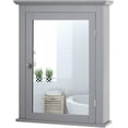 thumbnail image 1 of XPOPR Bathroom Cabinet with Mirror, Mirrored Wall-Mounted Storage Medicine Cabinet w/Single Door & Adjustable Shelf in 5 Positions, Multipurpose Wall Cabinet for Bathroom (Gray), 1 of 11
