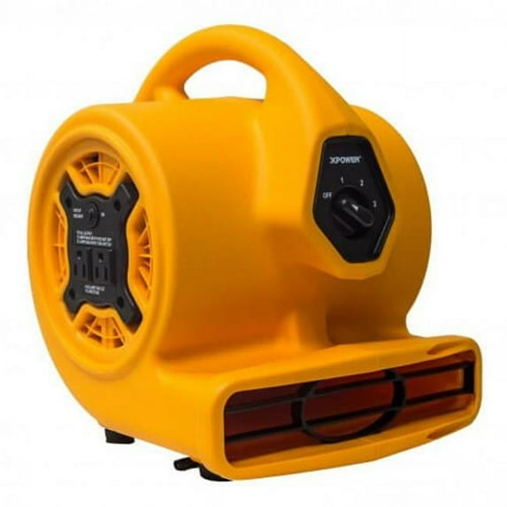 XPOWER 0.2 HP 700 CFM Multi-Purpose Compact Air Mover with Daisy Chain - Yellow