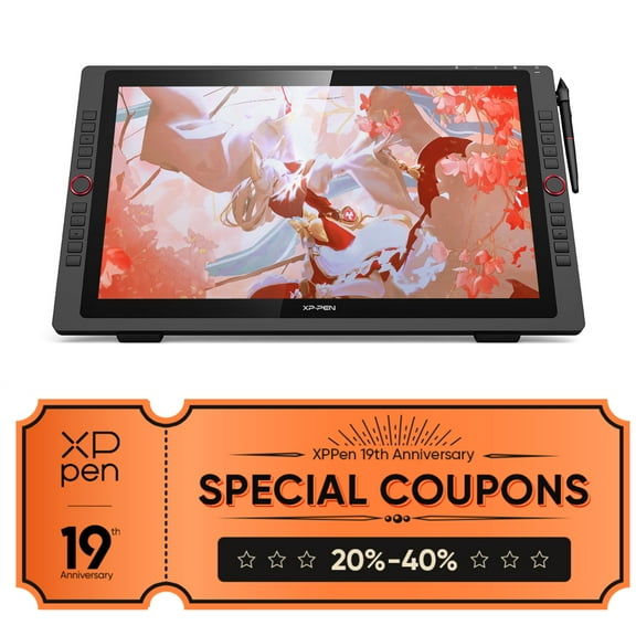 XPPen 21.5 in Drawing Tablet with 1080P Screen Graphic Tablet with Monitor Art Tablet 8192 Battery-Free Stylus (Artist 22R Pro)