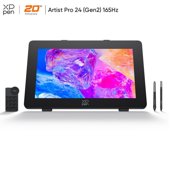 XPPen Artist Pro Gen2 Graphic Tablet,23.8inch Drawing Tablet with 2.5K Screen,Upgraded 165HZ Super Smooth Drawing Monitor,99% Adobe RGB Display,8192 Level Pen Pressure Digital Art Animation Tablet