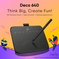 thumbnail image 1 of XPPen Deco 640 Drawing Tablet with 16384 Pressure Levels Sensitivity Battery-Free Stylus 6*4 Inch OSU Drawing Pad Graphic Tablet for Digital Drawing Teaching Designing Editing Work for PC Mac Android, 1 of 7