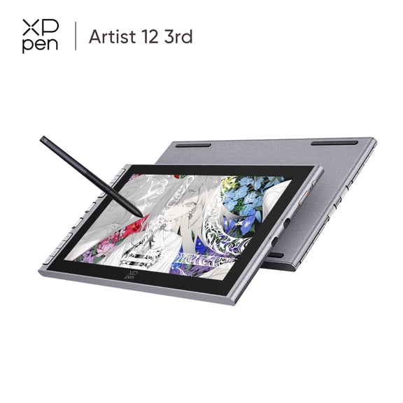 XPPen Graphic Tablet 12-inch Drawing Tablet 1080P 99%sRGB Screen X4 Smart Chip 16384-Levels Stylus & Tablet Stand & Shortcuts Pro Artist 3rd Pen Display Animation Digital Art,Need Computer