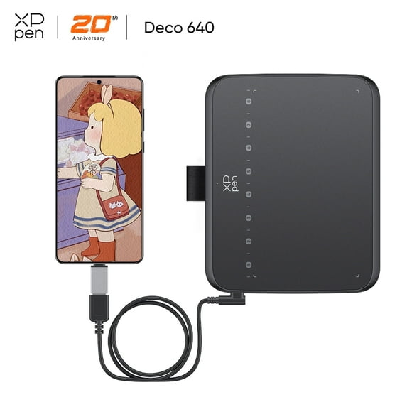 XPPen Latest Small Deco Drawing Tablet with Pen,16384 Levels Pressure/60°Tilt Support,6x4inch Graphic Tablet Resolution 5080LPI for Phone/Computer, Portablet Drawing Pad for Digital Art/OSU Game