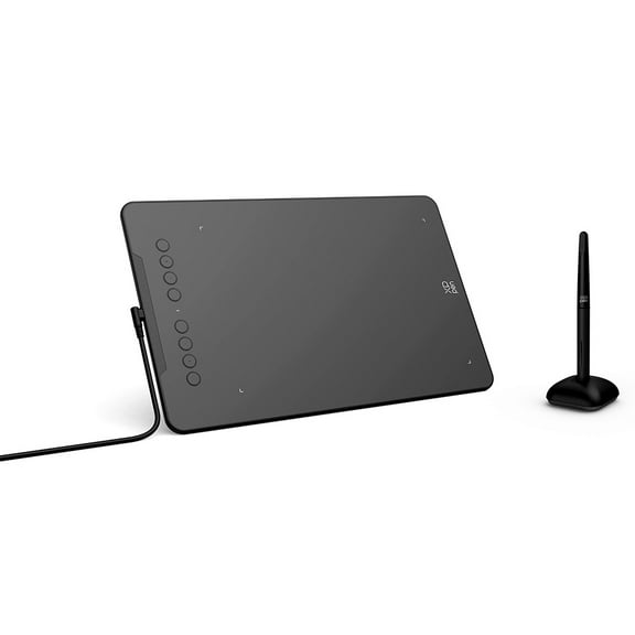 XPPen Updated Deco01V3 Drawing Tablet，16384 Levels Pressure Battery-Free Stylus，10x6 Inch OSU Graphic Tablet，8 Hotkeys for Digital Art， Teaching，Gaming Drawing Pad for Chrome/PC/Mac/Android