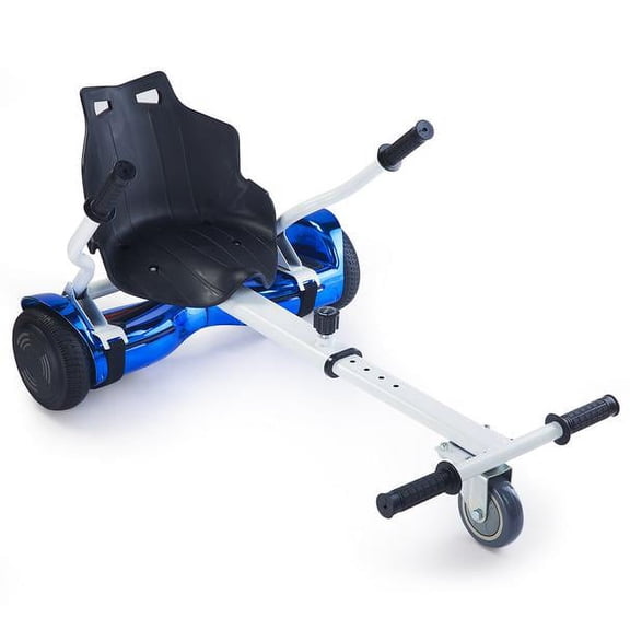 XPRIT Hover Kart, Hoverboard Seat Attachment, Adjustable, Easy Installation, Universal (White)