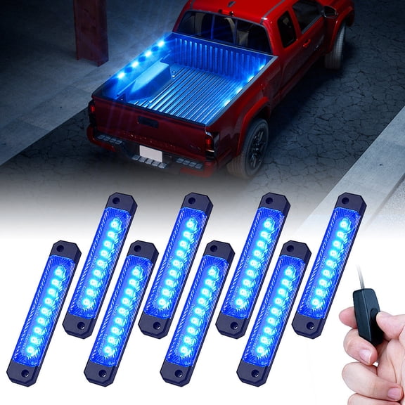 XPRITE Focal Series 8 Pod LED Exterior Decorative Lights fits Trucks Bed, 72 Pieces