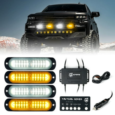 XPRITE Tactical 12 Series LED Clearance & Marker Lights 12V fits Universal Vehicle 4 Pieces