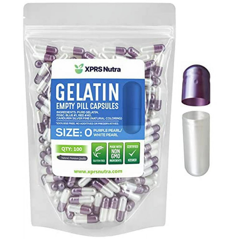  Empty Gelatin Capsules 0 Size -1000 Empty Capsules