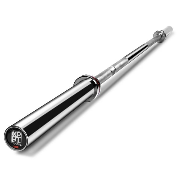 XPRT Fitness 20 KG Chrome Barbell 86 In. Bar -2 In. Olympic Plates 28 mm, 1000 lb. Capacity