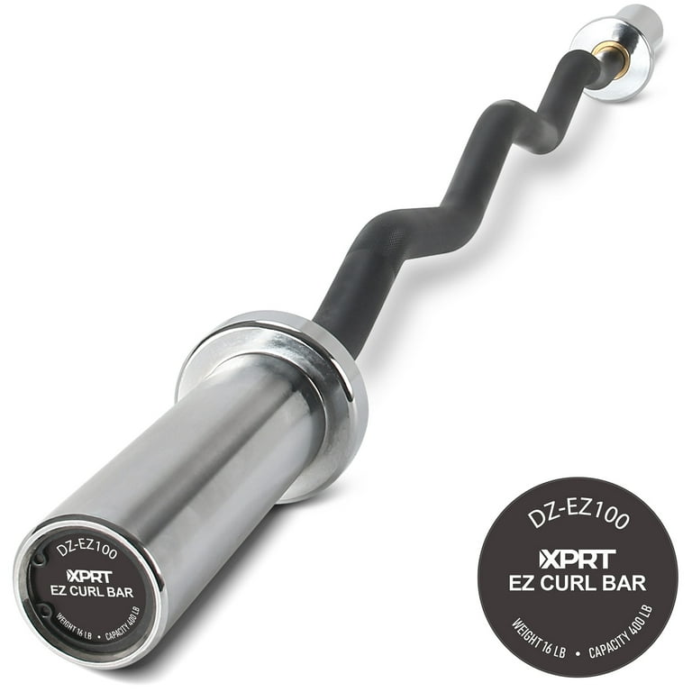 XPRT Fitness 48 Olympic EZ Curl Barbell Bar Weightlifting Rated 400lbs