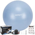 thumbnail image 1 of XPRT Fitness 65 cm Blue Exercise Ball, Anti-Burst Yoga Stability Ball with Foot Pump for Core Training and Balance, 1 of 8