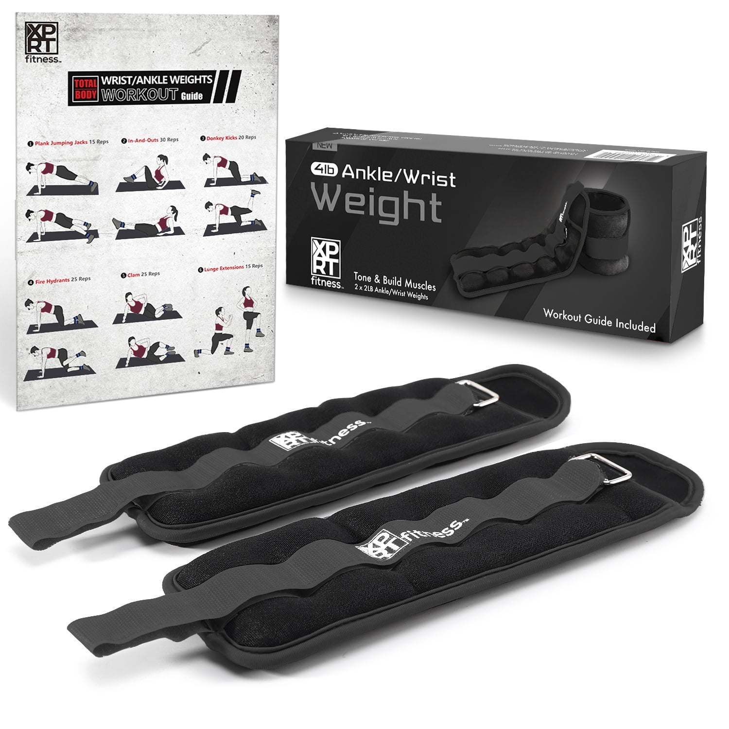 XPRT Fitness Ankle Weights for Women and Men, for Exercise, Walking