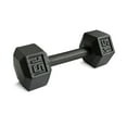 thumbnail image 1 of XPRT Fitness Cast Iron Dumbbell Hammertone Gray - 50 lb. Single, 1 of 2