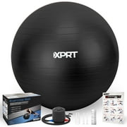 XPRT Fitness Exercise and Workout Ball, Yoga Ball Chair, Great for Fitness, Balance and Stability Extra-Thick with Quick Pump - 75 cm