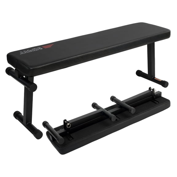 XPRT Fitness FB200 Foldable Flat Weight Bench Compact Heavy-Duty Home Gym Bench, 440 lbs Capacity