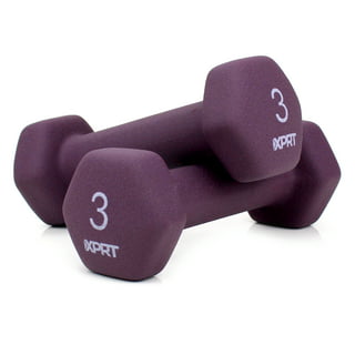 Set of 2 each 3 lb Pink Neoprene Coated Dumbbells Pair Hand Weights  All-Purpose, Home Gym, Exercise 6 LB total neoprene set