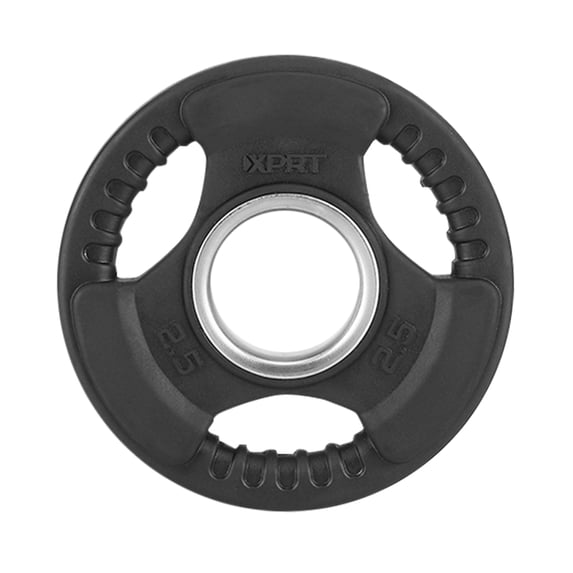 XPRT Fitness Olympic 2-Inch Grip Rubber Coated Weight Plates for Weightlifting,2.5LB Single