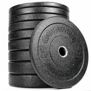 XPRT Fitness Olympic Crumb Rubber Bumper Weight Lifting Plate for Cross Training, Olympic Lifting, Powerlifting, Strength & Conditioning, Fits 2 in. Diameter Barbell - 10 Lb. Pair.