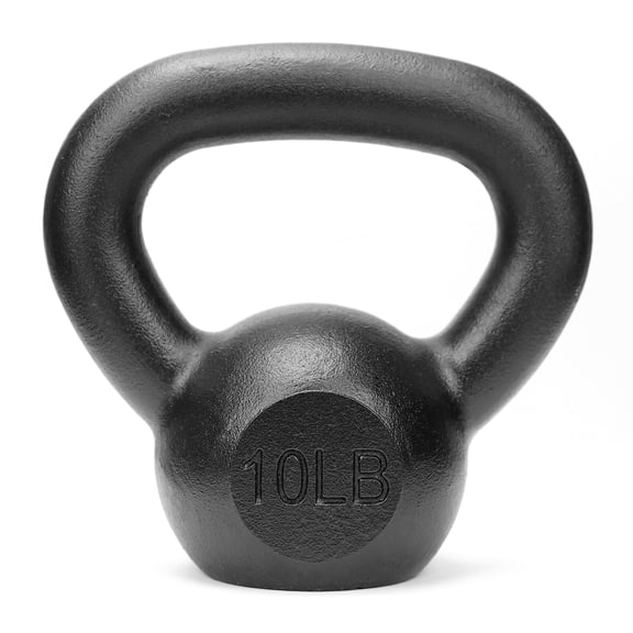 XPRT Fitness Powder Coated Cast Iron Kettlebell for Strength Training, 10 LB
