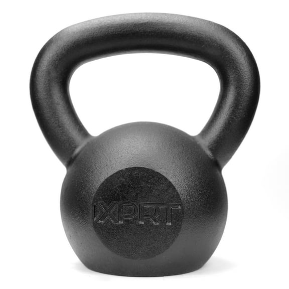 XPRT Fitness Powder Coated Cast Iron Kettlebell for Strength Training, 40 LB