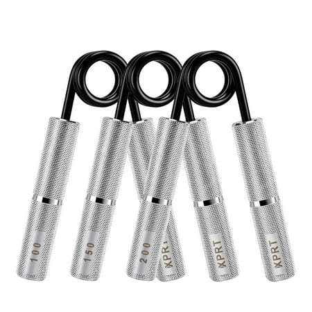 XPRT Fitness Power Gripper Set - Pro Hand Grip Strengthener Set of 3, Wrist and Forearm Exerciser, Build Crushing Grip strength and Mobility 100/150/200 lbs Set